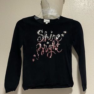 Sonoma - Shine Bright - Size 7 - Long Sleeve - Silver & Rose Sequin Sweater